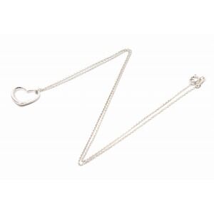 TIFFANY Co Elsa Peretti Open Heart Pendant Necklace Sterling Silver